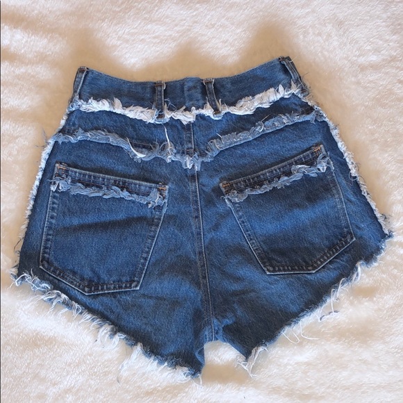 Vintage Distressed Jean Shorts - Picture 2 of 3
